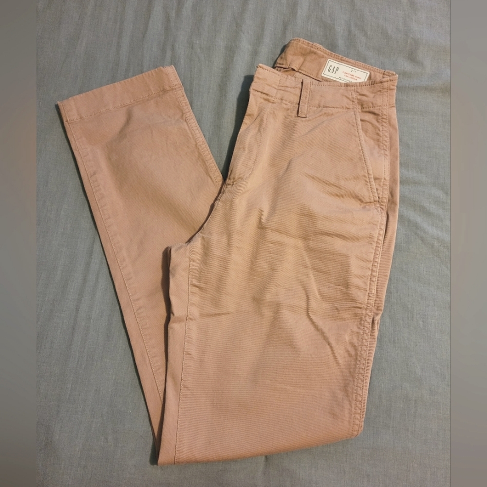 VEUC Gap Downtown Khakis (in Fawn Beige Pink, Size 2 Tall)